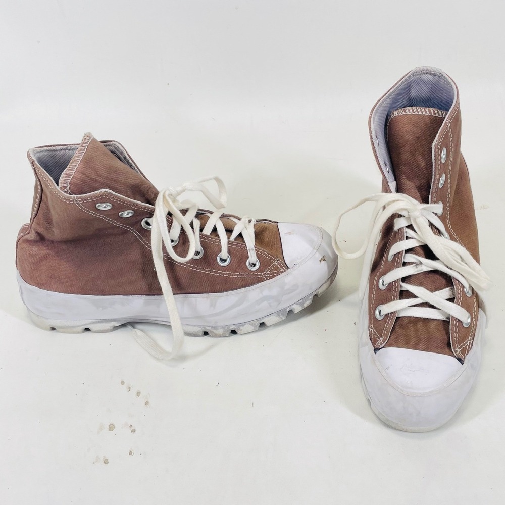 Converse Chuck Taylor All Star Lugged Brown High Top Sneakers 565902C Womens 8